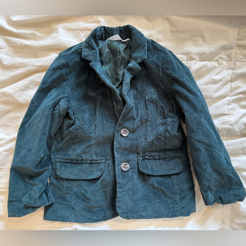 Cat & Jack Toddler Dark Green Velvet Blazer